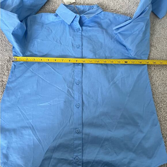 NWT Women's Long Sleeve Oxford Button-Down Shirt - A New Day Size S - Picture 4 of 12